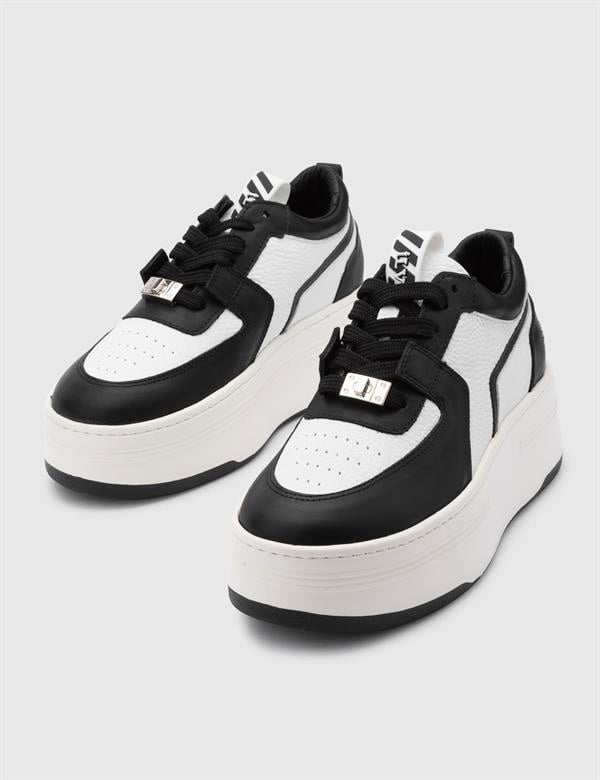 Kato Black Leather Women's Sneaker