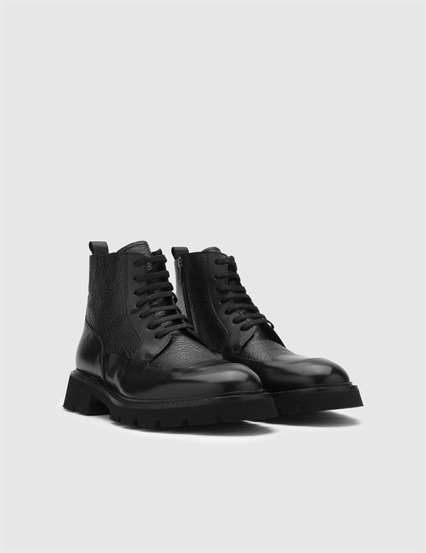 Kekela Black Leather Men's Boot