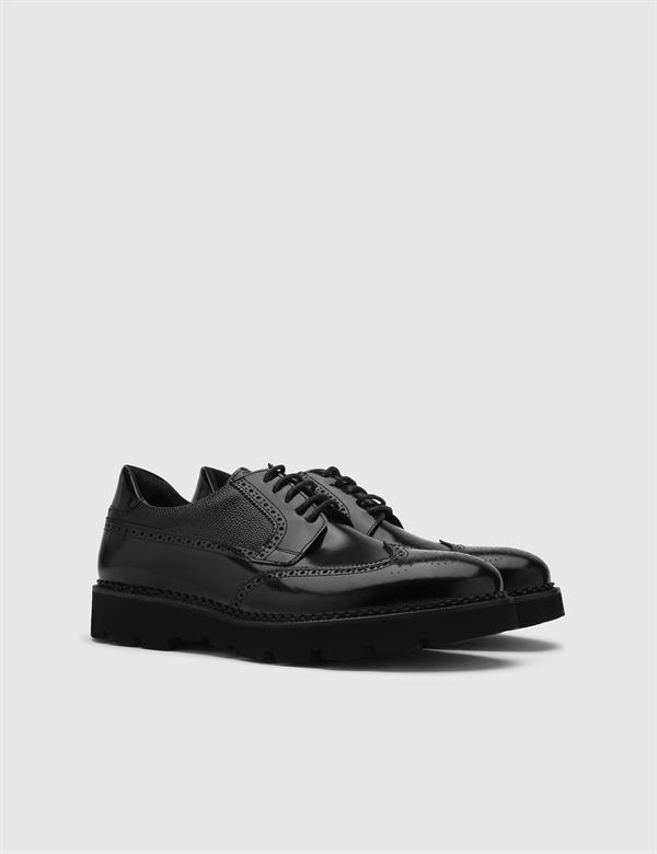 Kenai Black Florentic Leather Men's Daily Shoe
