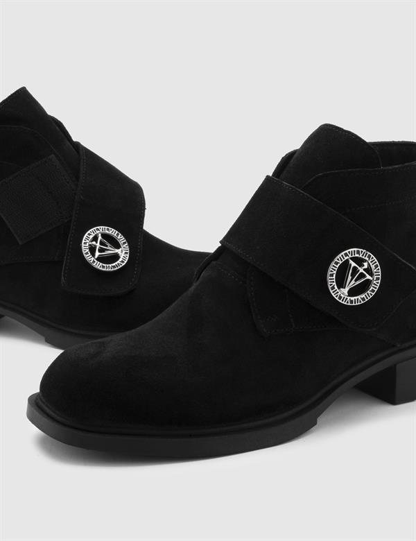 Kepa Black Suede Leather Women's Boot