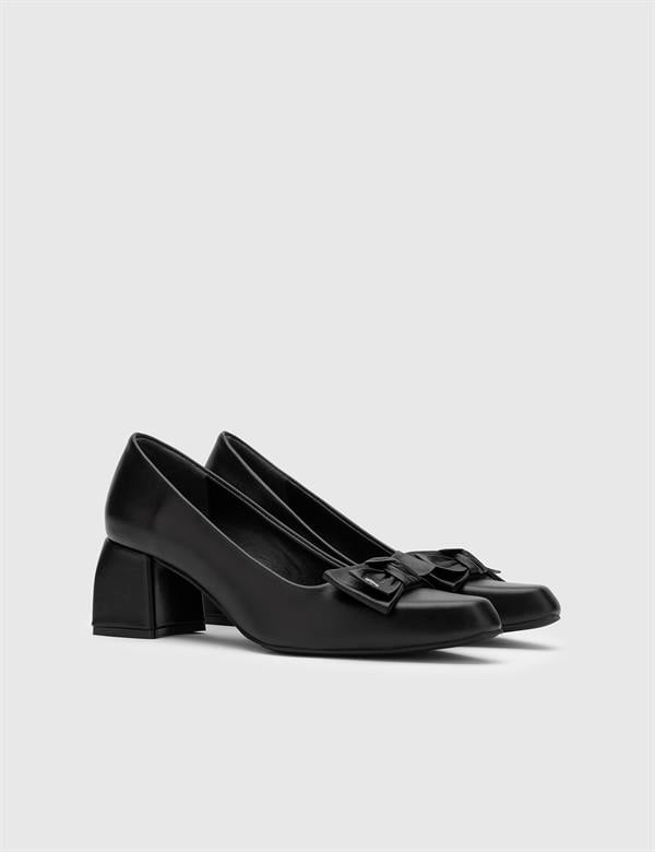 Kersten Black Leather Women's Pump