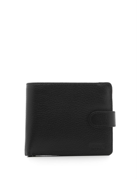 Kieth Men's Wallet Black Leather