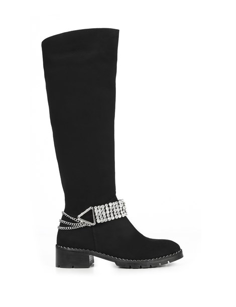 Kifa Women's Heeled Boot Black Suede