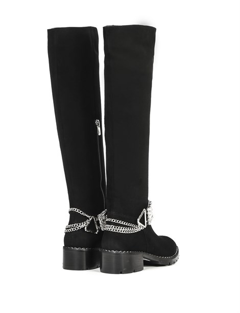 Kifa Women's Heeled Boot Black Suede