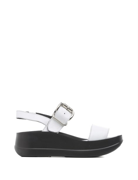 Kiko Women's Sandal White Leather-Black Lining