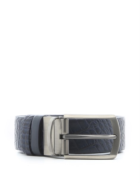 Kimberly Men's Belt Navy Blue Crocodile