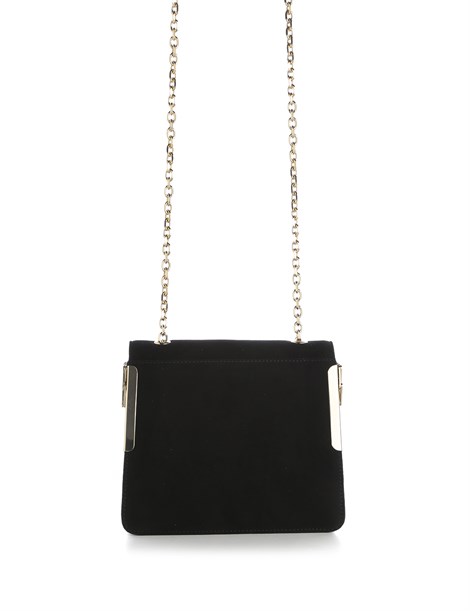 Kiwi Women's Shoulder Bag Black Suede