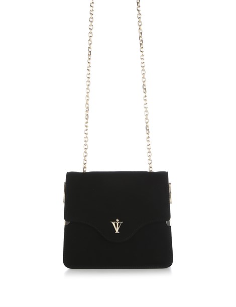 Kiwi Women's Shoulder Bag Black Suede