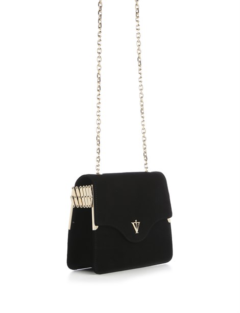 Kiwi Women's Shoulder Bag Black Suede