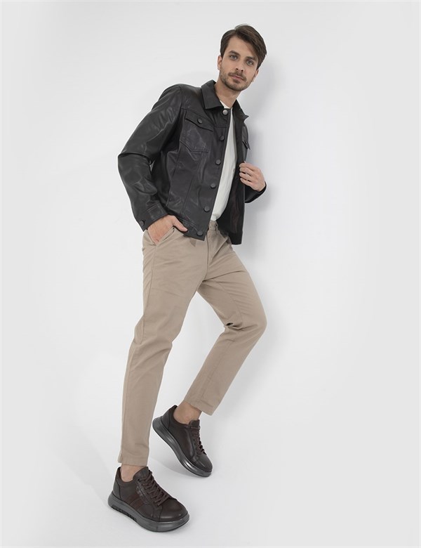 Koen Brown Nappa Leather Men's Sneaker
