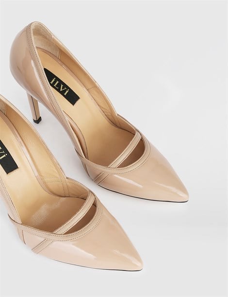 Kortny Rugan Hakiki Deri Kadın Nude Stiletto