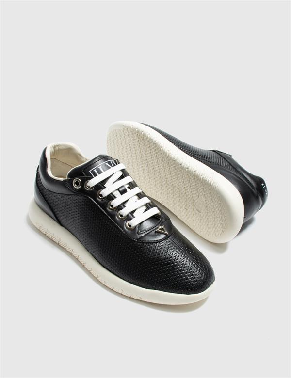 Krokus Black Leather Women's Sneaker