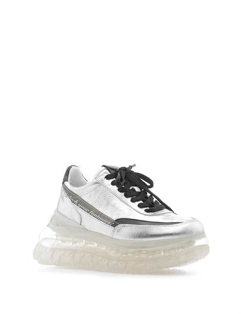 Kurt Women's Sneaker Metallic Silver Leather