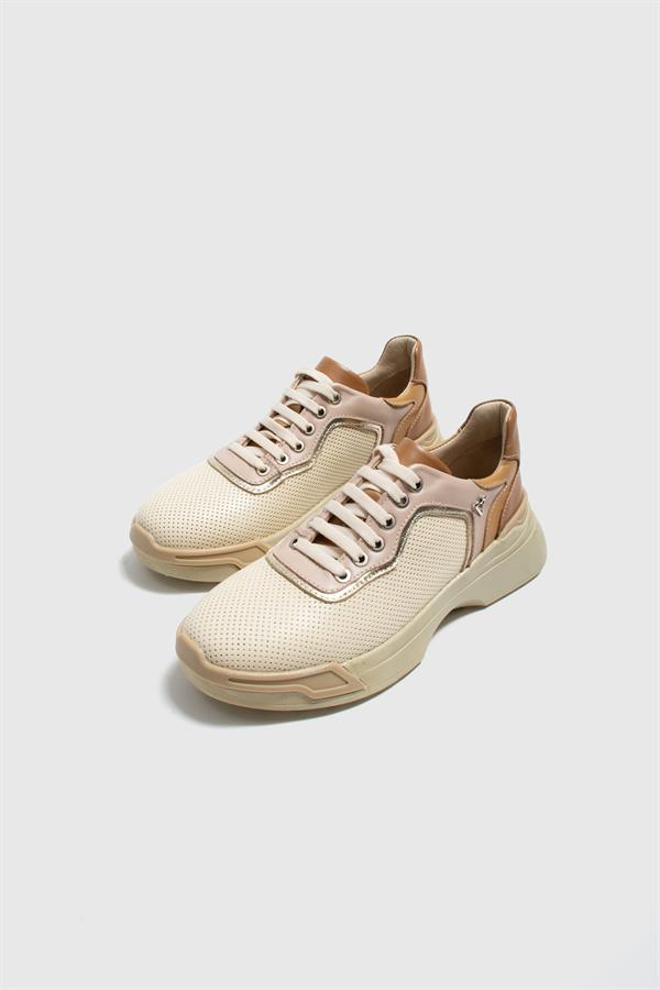 Lancelot Beige Leather Women's Sneaker