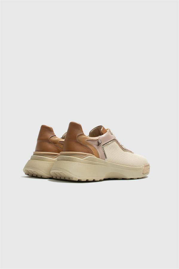 Lancelot Beige Leather Women's Sneaker