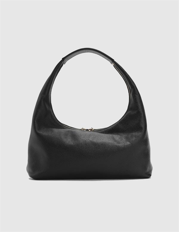 Latia Black Floater Leather Women's Handbag