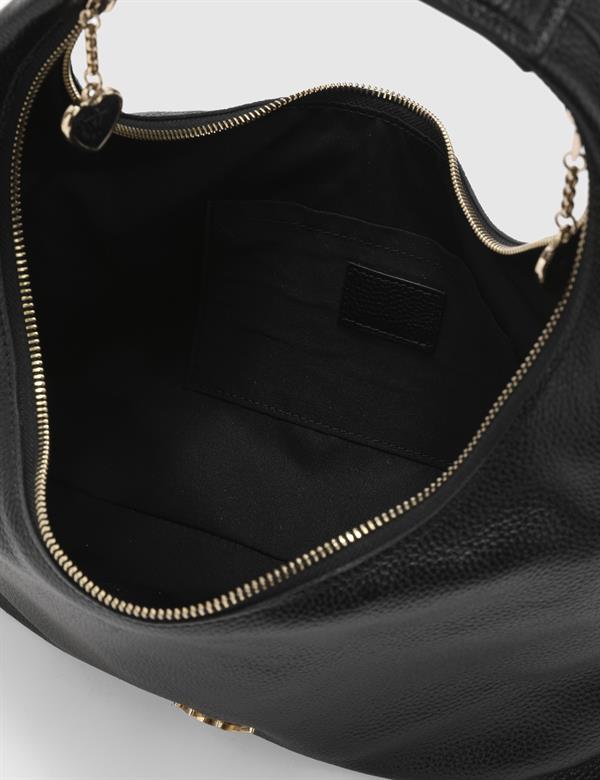 Latia Black Floater Leather Women's Handbag