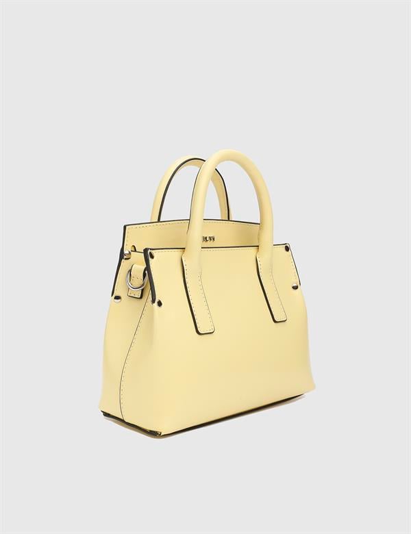 Lazare Yellow Printed Leather Women's Handbag
