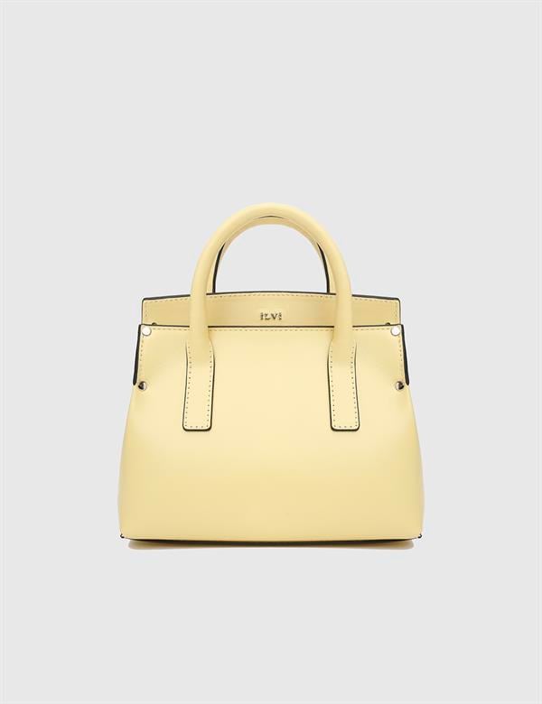 Lazare Yellow Printed Leather Women's Handbag