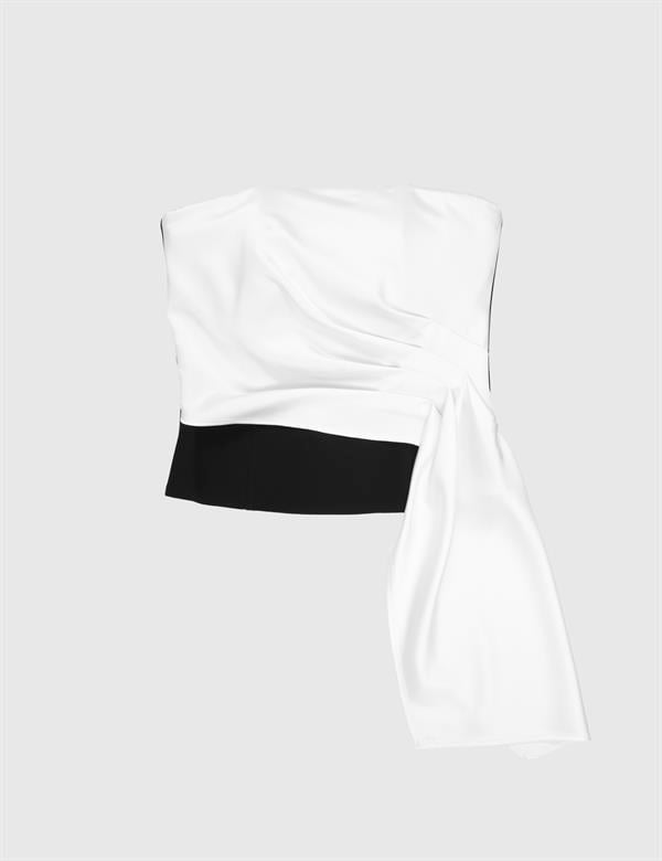Lemira Black White Women's Blouse
