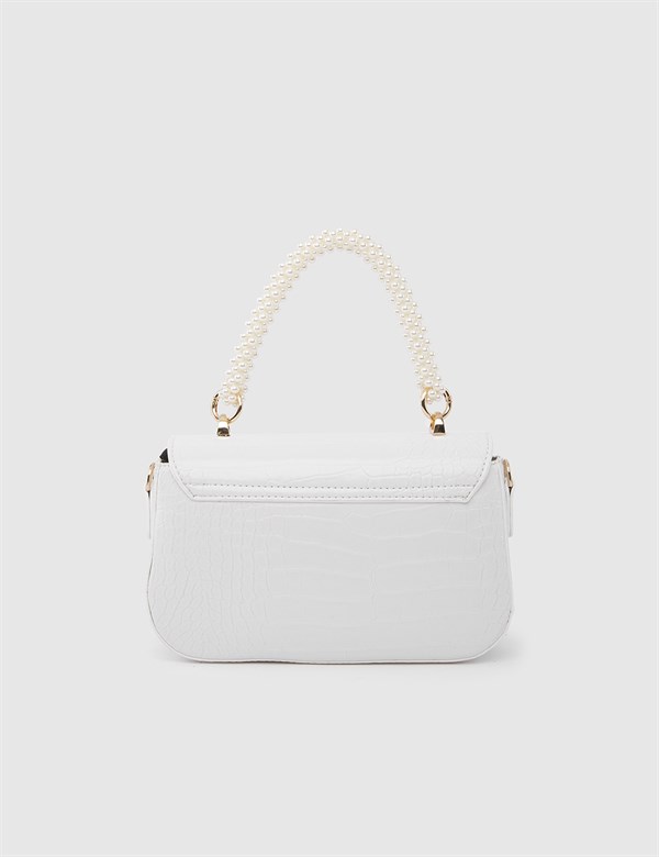 Lennox White Crocodile Women's Handbag