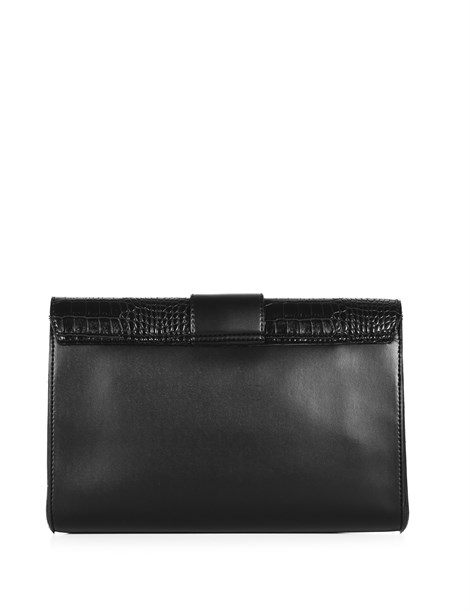 Leona Women's Shoulder Bag Black Crocodile