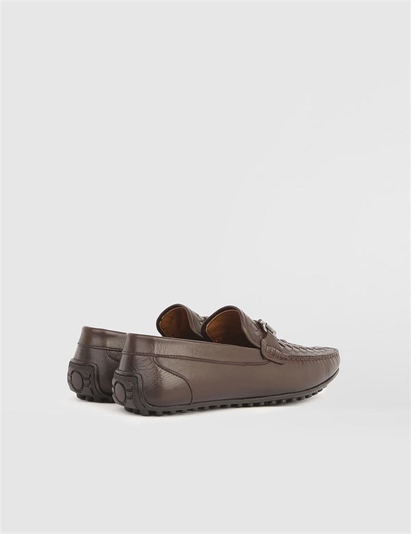 Leroy Brown Woven Leather Men's Moccasin