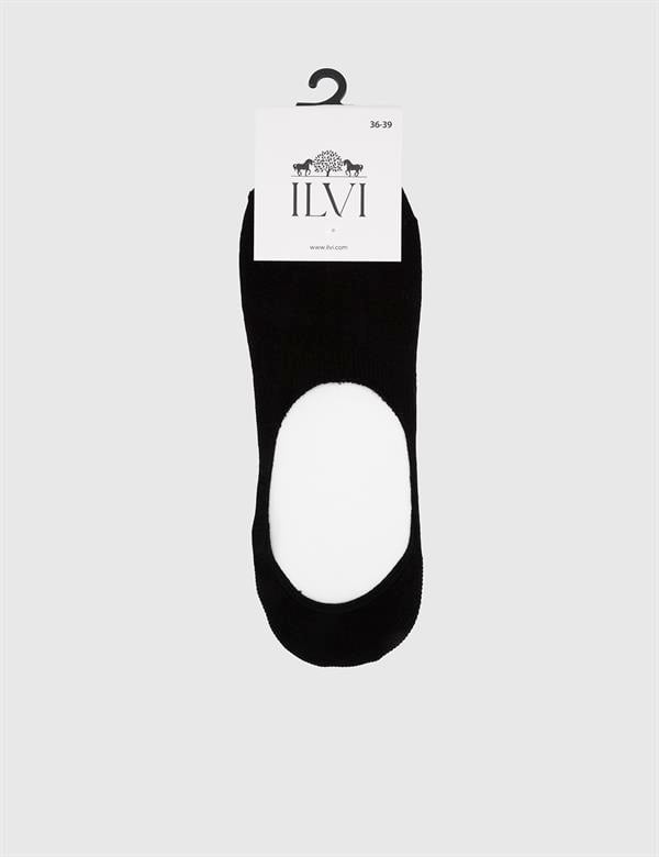 Liege Black Bamboo Women's No Show Socks
