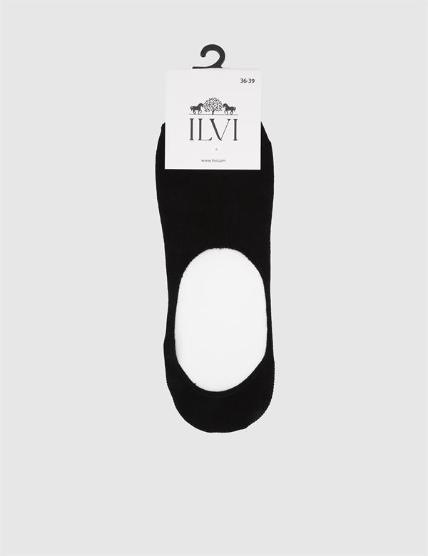 Liege Black Bamboo Women's No Show Socks