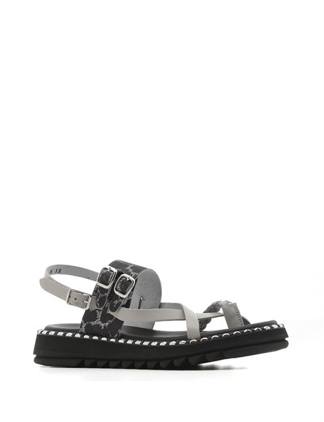 Ligeya Women's Sandal Grey-Black Print