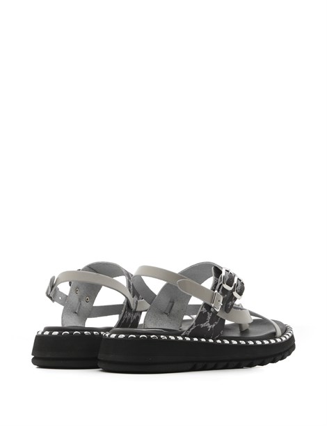 Ligeya Women's Sandal Grey-Black Print