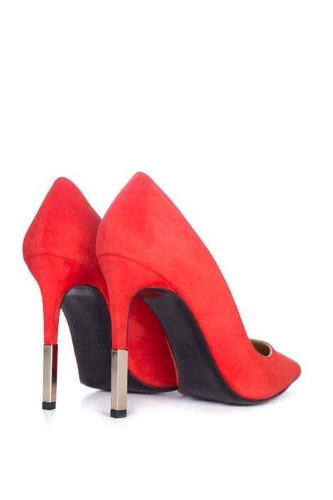 Lina 1850 Stiletto Kırmızı Süet
