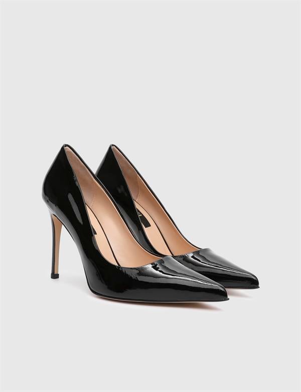 Linz Kadın Stiletto Siyah Rugan