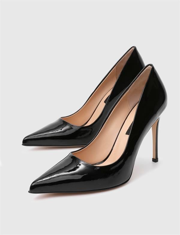 Linz Kadın Stiletto Siyah Rugan