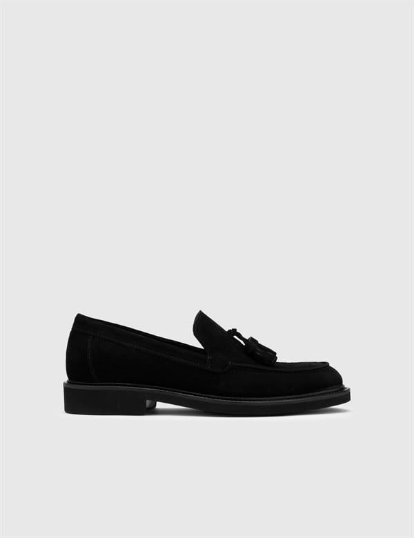 Liwonde Black Suede Leather Men's Daily Shoe