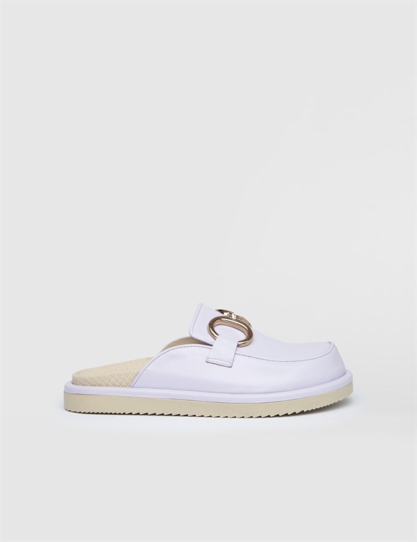 Lolli Lilac Leather Women's Slipper Mule