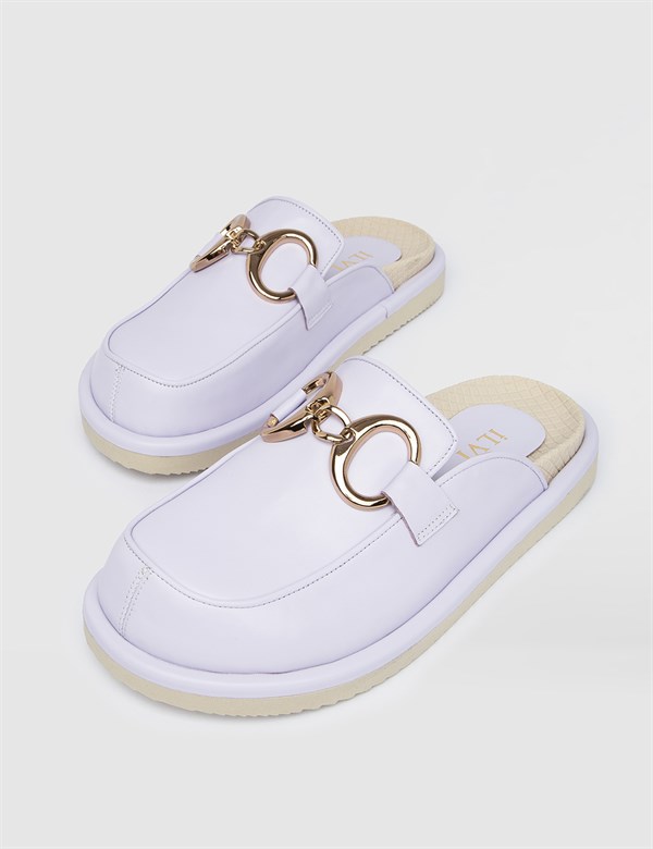 Lolli Lilac Leather Women's Slipper Mule