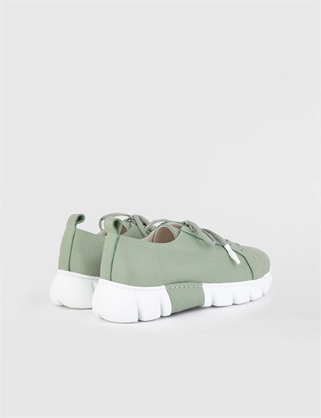 Lomo Green Leather Women's Sneaker