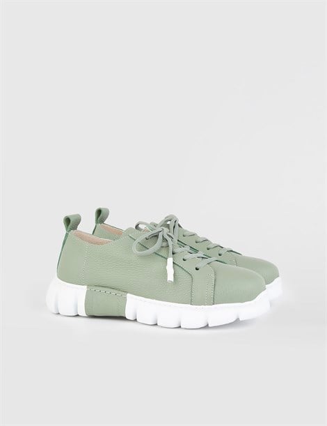Lomo Green Leather Women's Sneaker