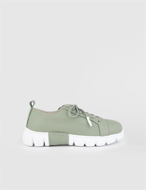 Lomo Green Leather Women's Sneaker