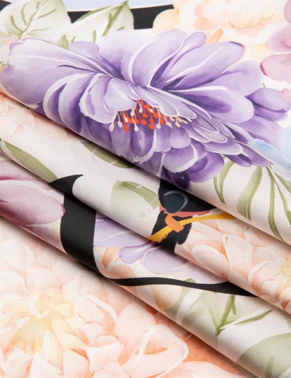 Loveren Kadın Eşarp Pudra İpek Twill