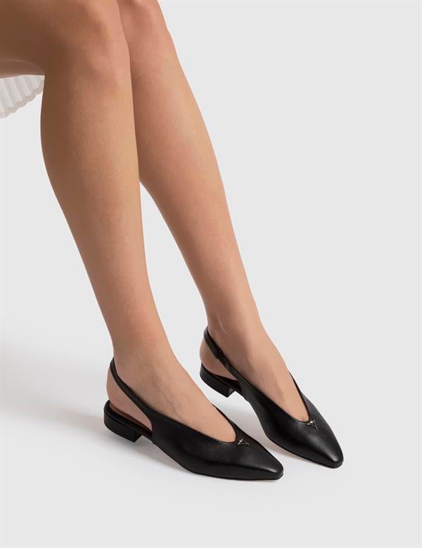 Lowanna Black Floater Leather Women's Sandal