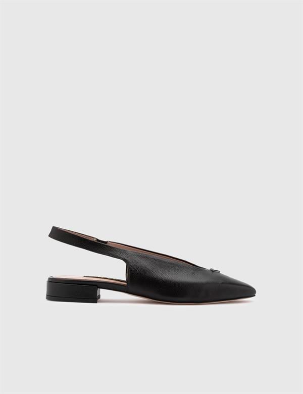 Lowanna Black Floater Leather Women's Sandal