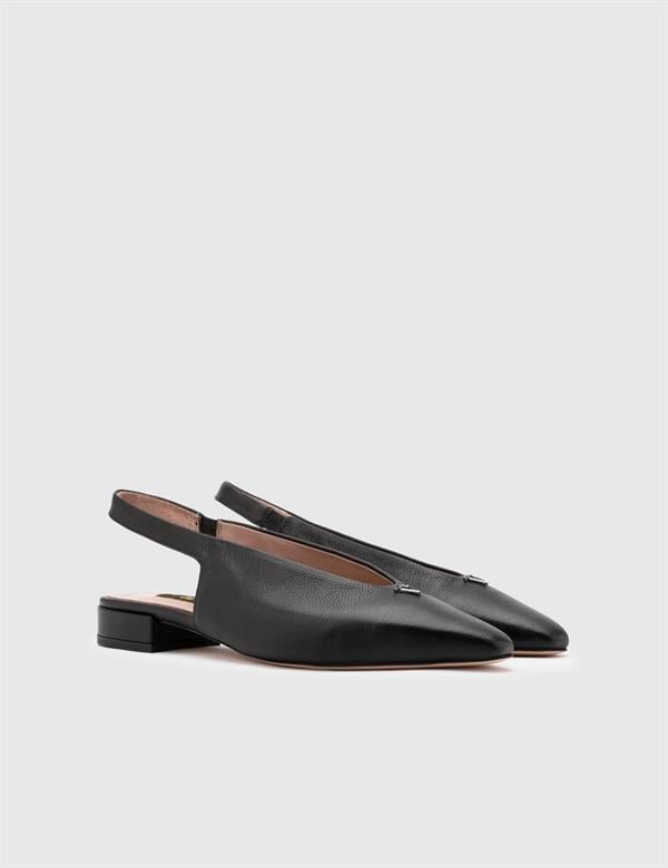 Lowanna Black Floater Leather Women's Sandal