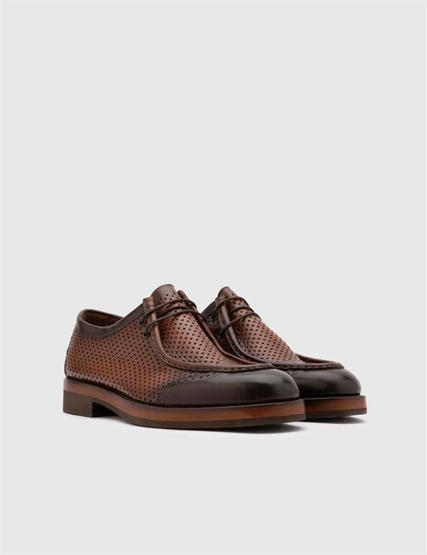 Luigi Brown Buffalo Leather Men's Oxford