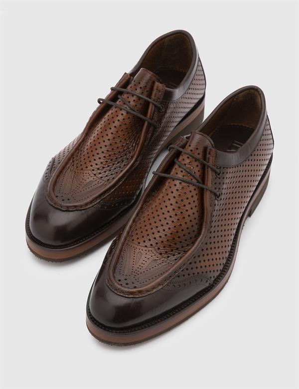 Luigi Brown Buffalo Leather Men's Oxford