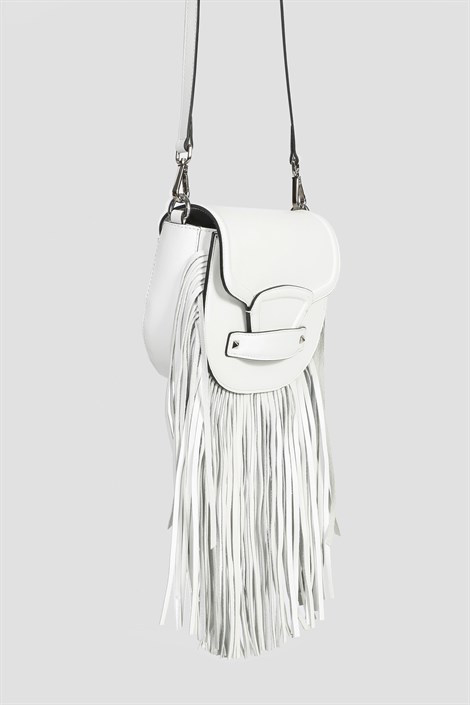Lunna Women's Shoulder's Bag White Leather