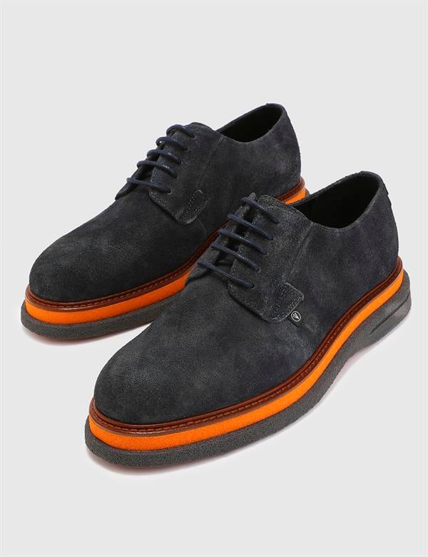 Mace Blue Suede Leather Men's Oxford