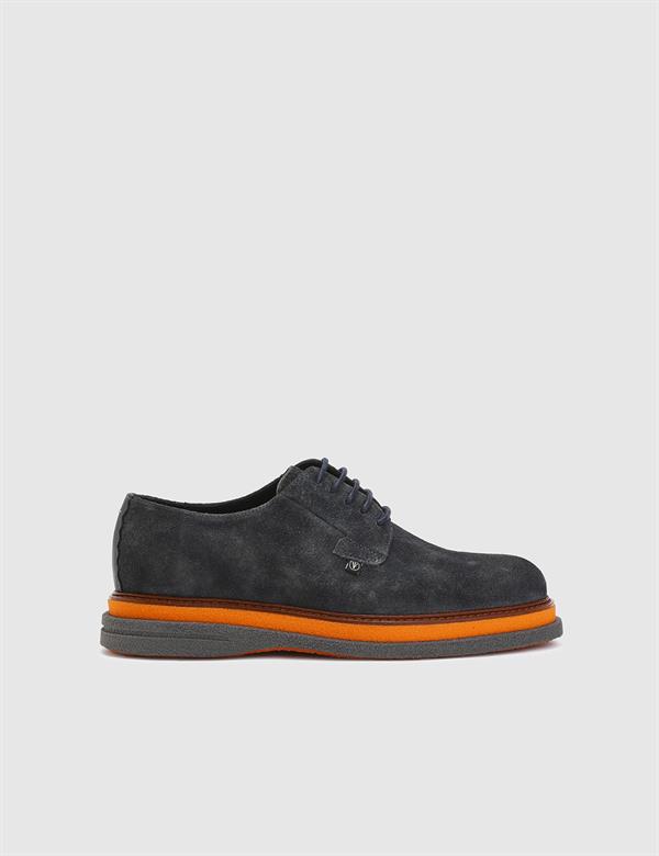 Mace Blue Suede Leather Men's Oxford