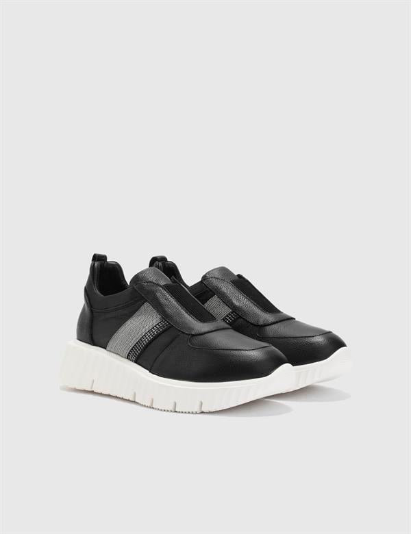 Maceio Black Leather Women's Sneaker